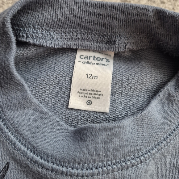 Carter's Blue Baby Outfit with Penguin Design - Picture 4 of 6